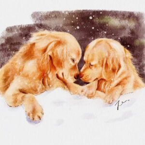 Watercolor Style Custom Pet Portrait | Digital Illustration  (No hard copies mailed out)